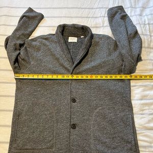 Billy Reid shawl collar cardigan jacket XL Gray